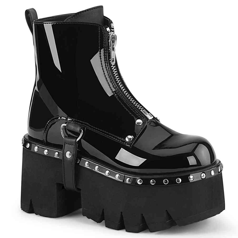 DemoniaCult - ASHES-100 Bottes de plate-forme - Noir